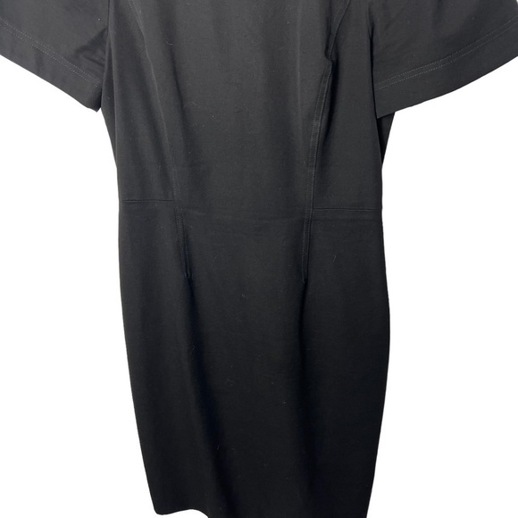 🌺J. CREW Little Black Dress in Heavy Cotton Cap Sleeve Sheath Dress Size 6🌺 - Picture 3 of 4